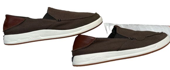 Deck Shoes Kuru Pace Classic Canvas Olive Green Slip On Loafers-Worn Once 9.5 US main image 6